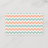 De moderne Chevron Wedding Collectie Peach & Mint Informatiekaartje (Achterkant)