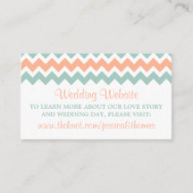 De moderne Chevron Wedding Collectie Peach & Mint
