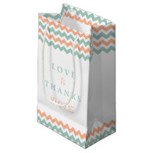 De moderne Chevron Wedding Collectie Peach & Mint