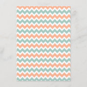 De moderne Chevron Wedding Collectie Peach & Mint Menu (Achterkant)