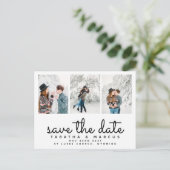 de moderne chic van de manuscriptfoto sparen de da briefkaart (Staand voorkant)