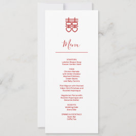De moderne Chinese Kaart van het huwelijksmenu