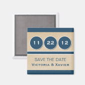 De moderne Circles sparen de Magneet van de Datum, (Voorkant / Achterkant)