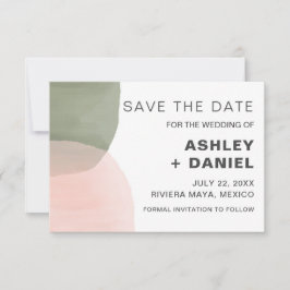 De moderne Circles van de Waterverf die de Datum s Save The Date