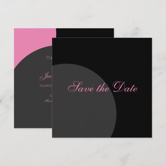 De moderne Cirkel sparen de Datum Save The Date (Voorkant / Achterkant)
