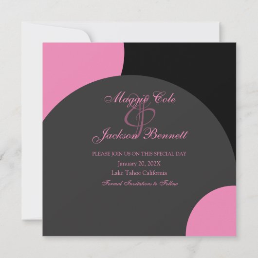 De moderne Cirkel sparen de Datum Save The Date (Achterkant)