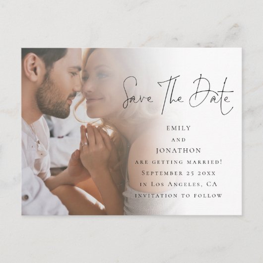 De moderne Code QR van het Manuscript van de Foto  Briefkaart (Voorkant)