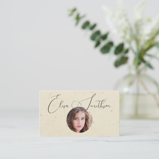 De moderne Code Sociale Media QR van het Manuscrip Visitekaartje (Staand voorkant)