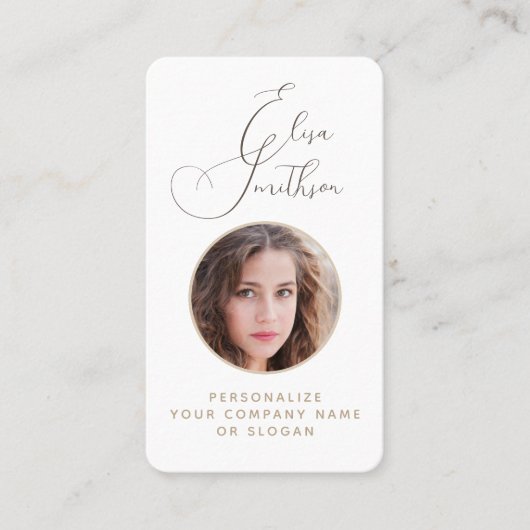 De moderne Code Sociale Media QR van het Manuscrip Visitekaartje (Voorkant)