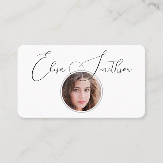 De moderne Code Sociale Media QR van het Manuscrip Visitekaartje (Voorkant)