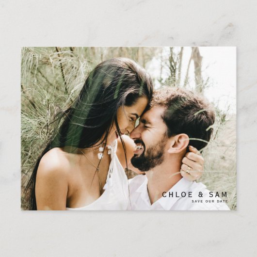 De moderne Code van de Foto QR sparen de Datum Inv Briefkaart (Voorkant)