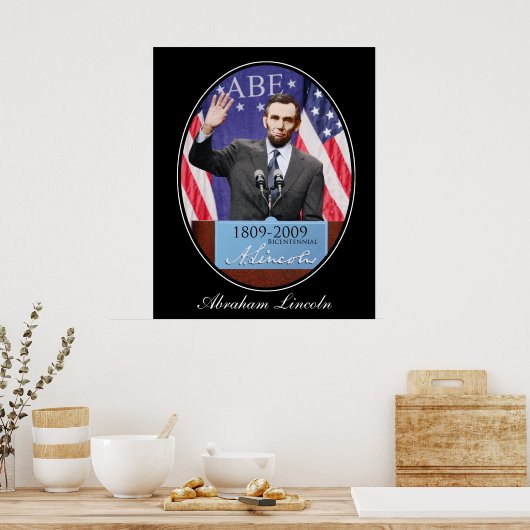 De moderne dag Abraham Lincoln Poster (Keuken)