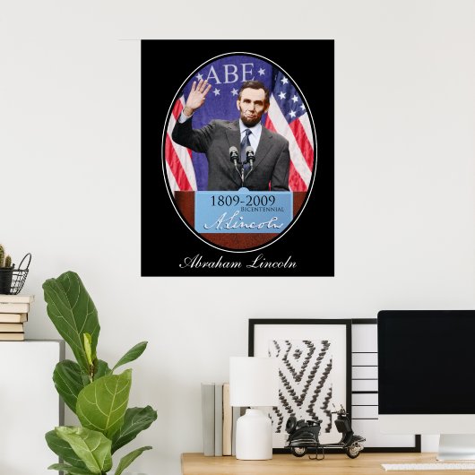 De moderne dag Abraham Lincoln Poster (Thuiskantoor)