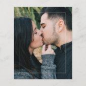 De moderne de trouwuitnodiging van de fotobekledin (Achterkant)