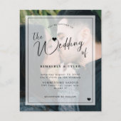 De moderne de trouwuitnodiging van de fotobekledin (Voorkant)