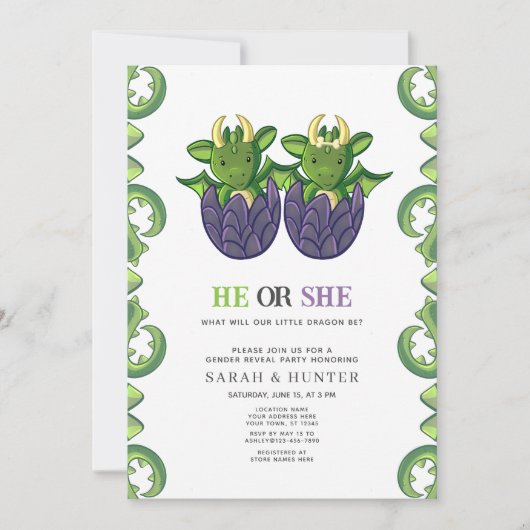 De moderne draak die hij of zij geslacht onthullen kaart (Voorkant)