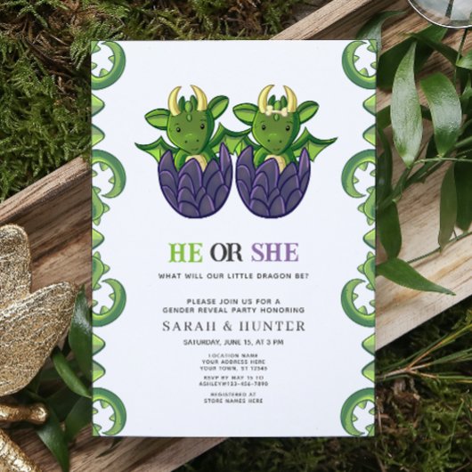 De moderne draak die hij of zij geslacht onthullen kaart