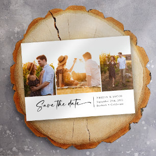 De moderne Drie Doopvont van het Manuscript van de Save The Date