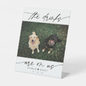 De moderne Drink ligt op de foto van ons huisdier Reclamebord Met Voetstuk (Voorkant)