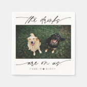 De moderne Drink ligt op de foto van ons huisdier Servet (Voorkant)