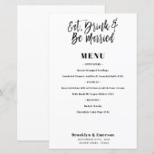 De moderne Drink van het Eat wordt de Kaart van he (Voorkant / Achterkant)