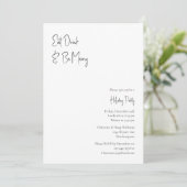 De moderne Drink van het Manuscript van Kerstmis e Kaart (Staand voorkant)