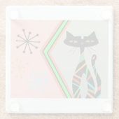 De moderne drink van katten onderzetter uit de mid glazen onderzetter (Achterkant)