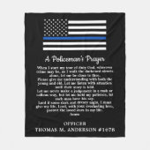 De moderne dun-blauwe vlag van de politieagent fleece deken (Voorkant)