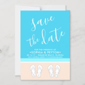 De moderne Eenvoudige Beach Weddenschap sparen de Magnetische Uitnodiging (Voorkant)