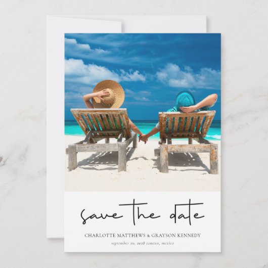 De moderne Eenvoudige Code QR sparen de Aankondigi Kaart (Voorkant)