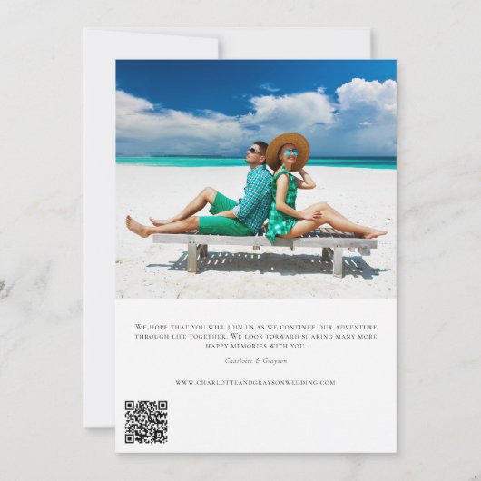 De moderne Eenvoudige Code QR sparen de Aankondigi Kaart (Achterkant)