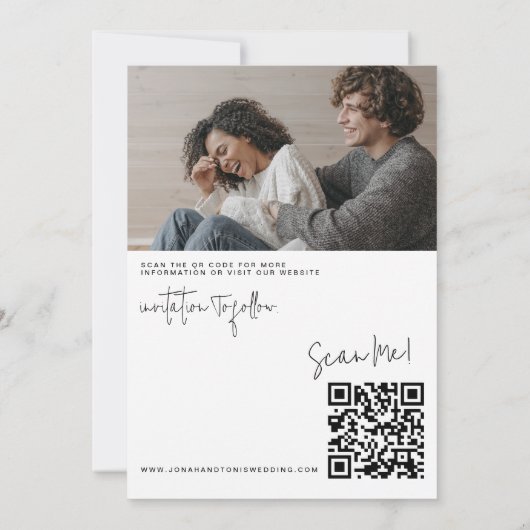 De moderne Eenvoudige Code van het Hart QR van de  Kaart (Achterkant)