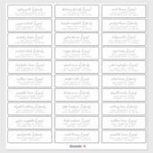 De Moderne Eenvoudige Namen van de Grafische Gast Sticker (Vel)