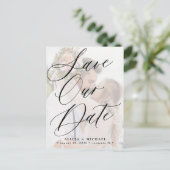 De moderne elegante bruiloft van de manuscriptfoto aankondigingskaart (Staand voorkant)