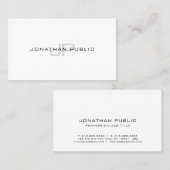 De moderne Elegante Eenvoudige Duidelijke Beroeps Visitekaartje (Voorkant / Achterkant)