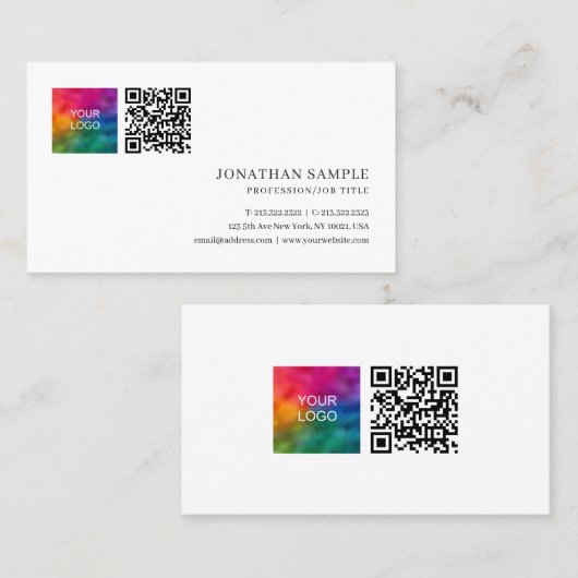 De moderne elegante minimalistische Sjabloon van d Visitekaartje (Voorkant / Achterkant)