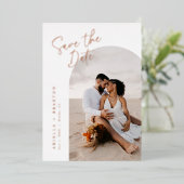 De moderne en Eenvoudige Folie sparen de Kaart van (Staand Voorkant)