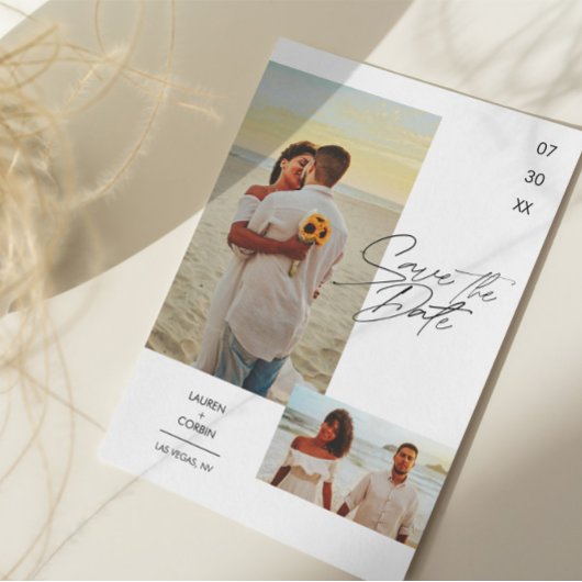 De moderne en Eenvoudige Foto sparen de Uitnodigin Kaart