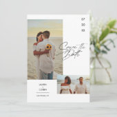 De moderne en Eenvoudige Foto sparen de Uitnodigin Kaart (Staand voorkant)