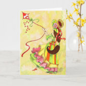 De moderne en Elegante Kaart van de Verjaardag (Gele Bloem)