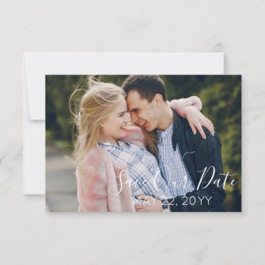 De moderne Floral Waterverf Bruiloft bewaart de da Save The Date (Voorkant)