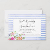 De moderne Floral Waterverf Bruiloft bewaart de da Save The Date (Achterkant)