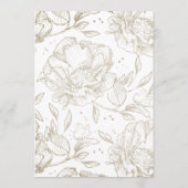 De moderne floralen van het manuscriptgoud sparen  save the date (Achterkant)
