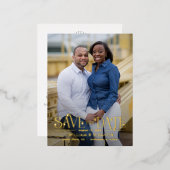 De moderne FOLIE van de Retro sparen het Briefkaar Folie Uitnodiging Briefkaart (Voorkant / Achterkant)