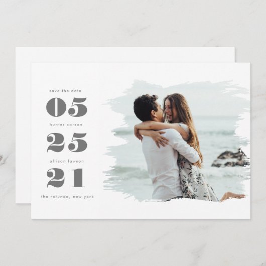 De moderne Foto bewaart de Datum (Voorkant / Achterkant)