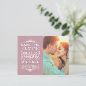 De moderne  Foto bewaart de Datum Aankondigingskaart (Staand voorkant)