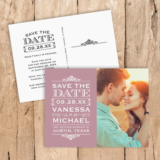 De moderne  Foto bewaart de Datum Aankondigingskaart