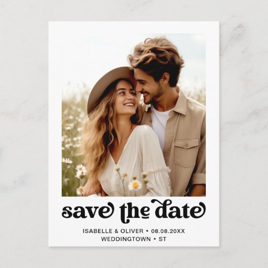 De moderne Foto bewaart de Datum Briefkaart (Voorkant)