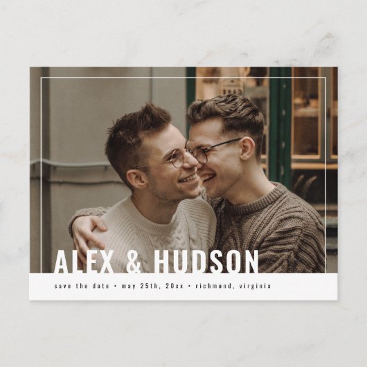 De moderne Foto bewaart de Datum Briefkaart (Voorkant)