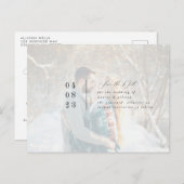 De moderne Foto bewaart de Datum Briefkaart (Voorkant / Achterkant)